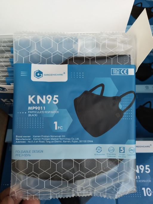 KN95 Black Face Mask FDA/CDC APPENDIX A APPROVED (20 Pack)