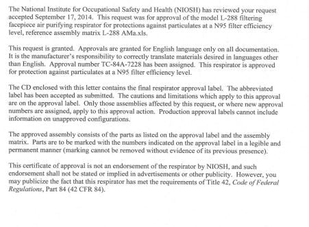 N95 NIOSH Masks (20 Pack) Harley Hard Shell L-288 (20 Pack)