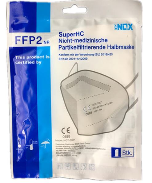 20 Pack - NQX FFP2 KN95 FACE MASKS - FDA/CDC