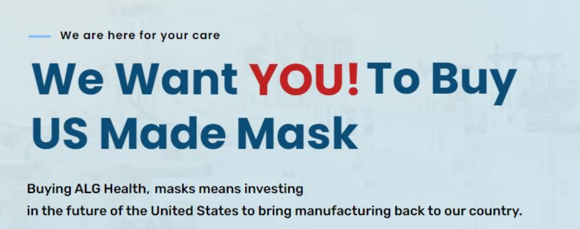 ALG N95 (Made in USA) SOFT SHELL FACE MASKS (20 Pack)