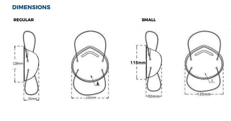 SMALL ADULT SIZE Masks ALG Hard Cup Shell (25 Pack)