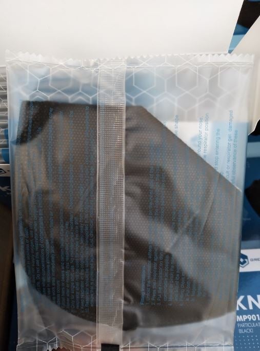 KN95 Black Face Mask FDA/CDC APPENDIX A APPROVED (50 Pack) — N95