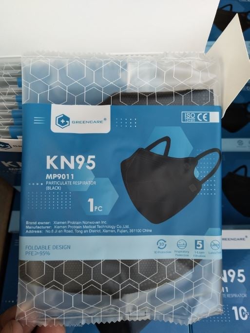 KN95 Black Face Mask FDA/CDC APPENDIX A APPROVED (50 Pack)
