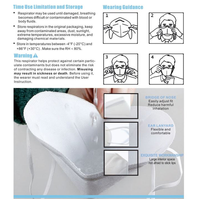 KN95 Face Mask - FDA APPENDIX A APPROVED LIST - Protective
