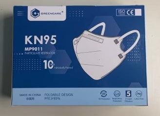 KN95 FACE MASKS (10 PACK) - APPENDIX A FDA/CDC LIST APPROVED